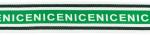 Ripsband NICE - unelastisch 3 cm - schwarz/weiß/grün